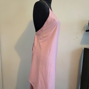 Rose colored silk dress